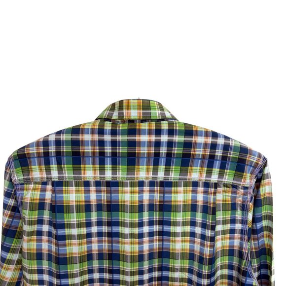 Luchiano Visconti‎ Plaid Cotton Modal Blend Button Down Shirt - Picture 8 of 9